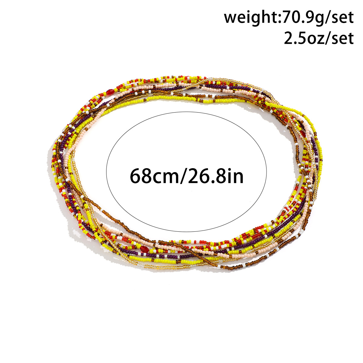 Simple Style Color Block Bead Shell Wholesale Waist Chain display picture 4
