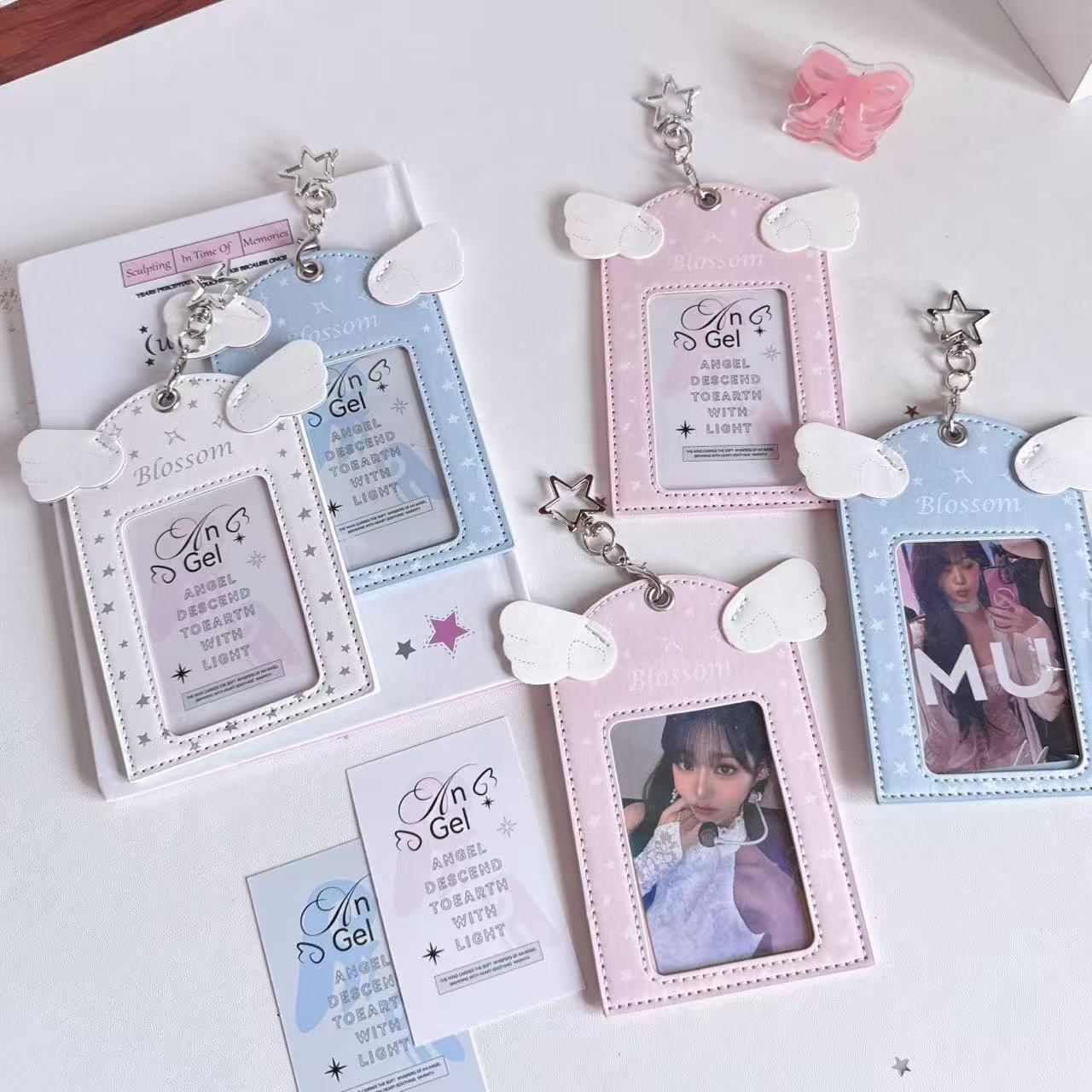 Angel Series 3inch Star-Chasing Card Holder Girl Polaroid Photo Pendant Card Holder Student Bus Card Holder