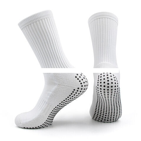 Factory Wholesale High Quality Cotton Nylon Soccer Socks Non-Slip Grip Socks Men Breathable Crew Sports