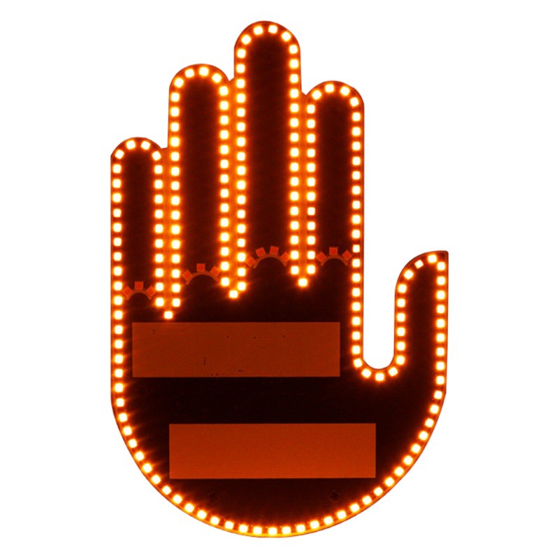 Luz de dedo del coche transfronteriza Luz de gesto luz de advertencia multifunción del coche luz trasera anticolisión Luz De Palma interactiva