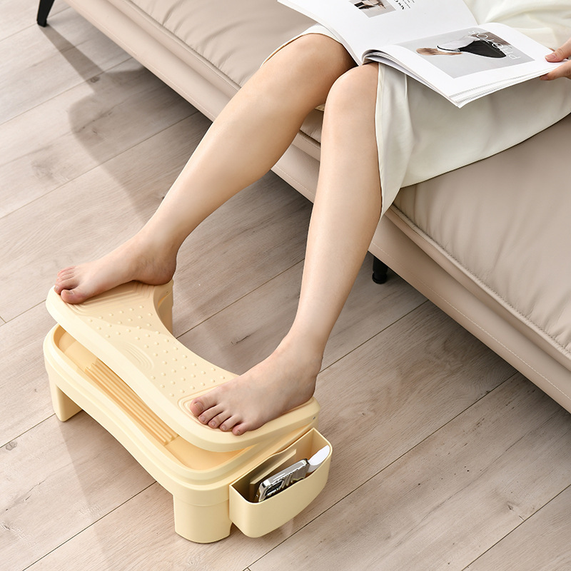 Adjustable height office footrest, bathroom sink footrest, toilet stool, workstation adjustable anti-cross-leg tool