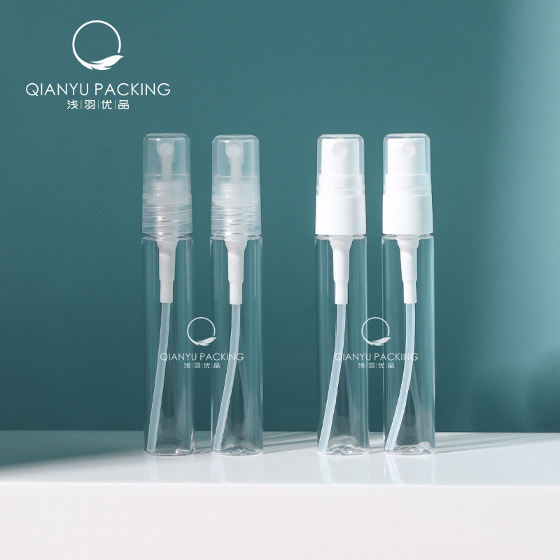 笔瓶10ml细长直圆小喷瓶petg塑料瓶透明便携按压分装瓶口腔喷雾瓶