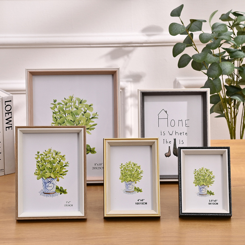 Three-dimensional photo frame table American simple high sense 7 inch 8 10 A4 photo studio wedding photo frame wall table frame