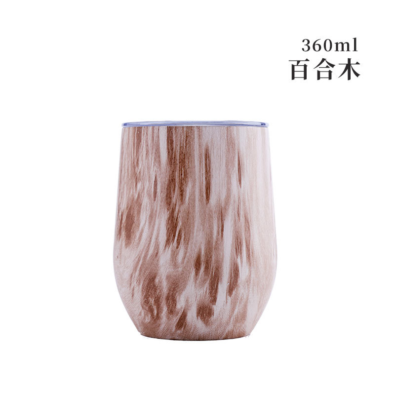 FUENTE fabricante cáscara de huevo Taza de pintura de impresión versión completa doble 304 taza de cerveza de acero inoxidable en forma de U vino aislado copa de vino