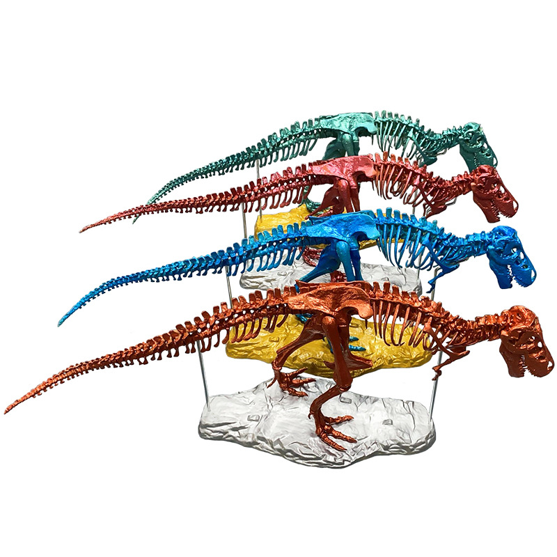 Gran dinosaurio fósil montado PVC Tyrannosaurus puesto educativo de los niños simulación animal modelo juguete adornos
