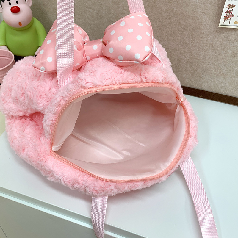 귀여운 핑크 KULOMI 대형 SATCHEL INS 인터넷 유행 마오 마오 백 소프트 걸 대용량 저장 단일 쌍 어깨 이중 사용 뒤