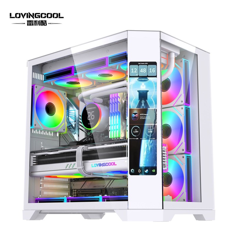 LOVINGCOOL台式电脑游戏海景房机箱 支持360水冷9.16寸高清液晶屏|undefined