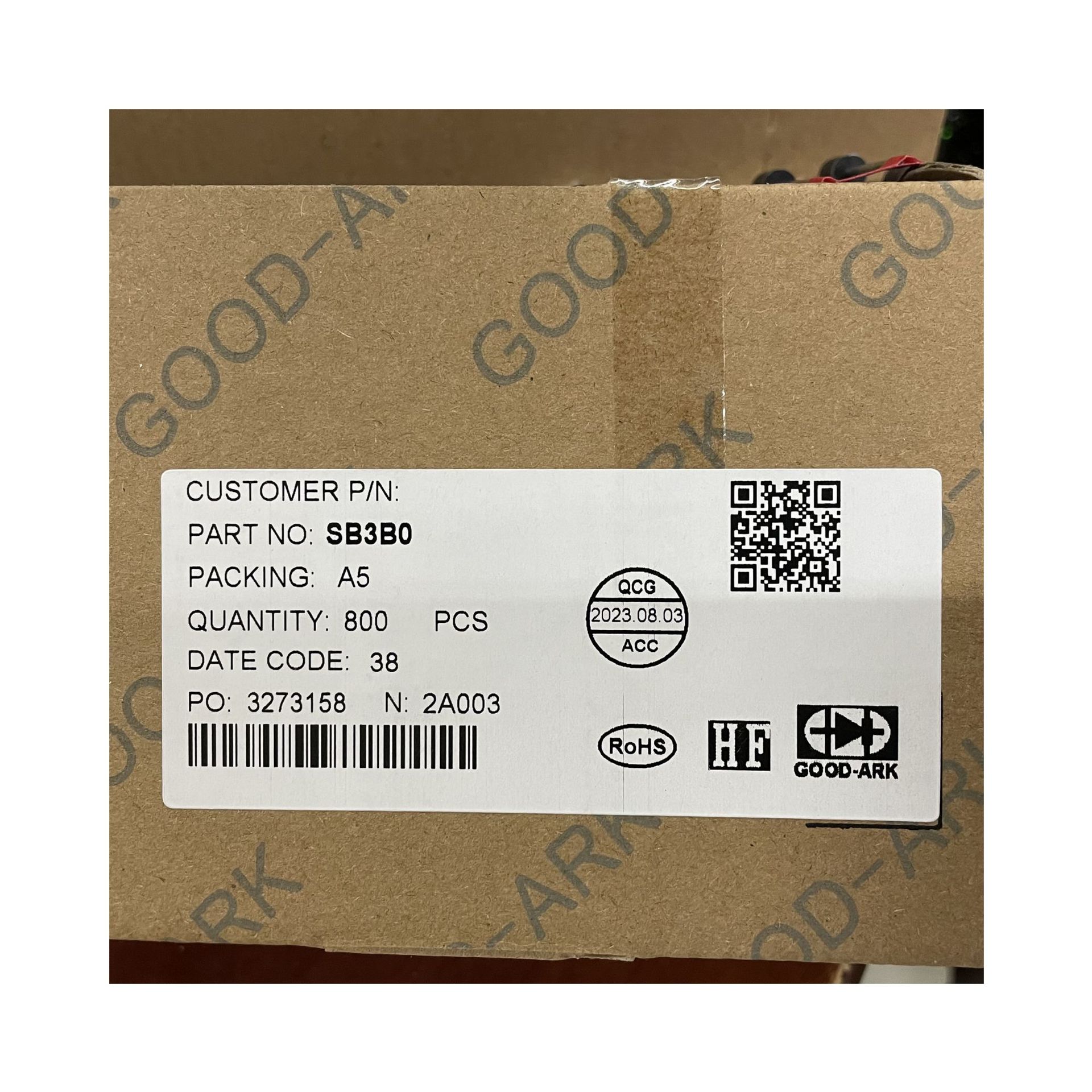 SB3B0 直插编带 DO201AD GOOD-ARK/苏州固锝 肖特基二极管