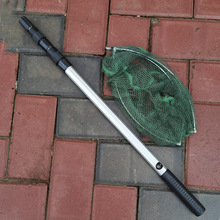 铝合金抄网杆实心铁网头套装 钓鱼捞网抄网渔具1.2米 2.5米抄网