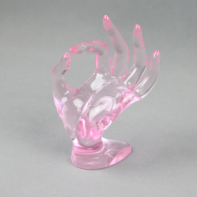Transparent OK ring display stand jewelry store display rack ornament rack hand model prop counter display display piece