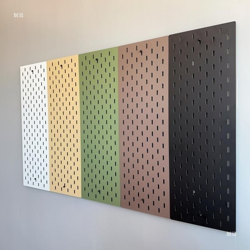 洞洞板置物板免打孔收纳墙上展示架适宜家用配件挂钩可定 制无其|undefined