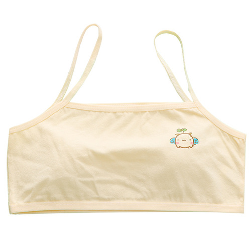 Pinduoduo explosive version of development adolescent primary school students vest pure cotton underwear bra girls inner wear cartoon anti-bulge