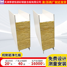厂家定制机制岩棉净化板保温隔热隔断墙板岩棉夹芯板净化彩钢板