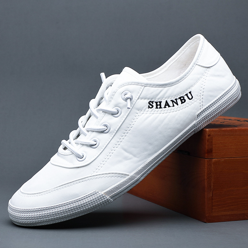 Shanbu 21023 Men's Casual Canvas Shoes Black and White, All Black, Khaki, Gray, Beige, Liaoning, Other
