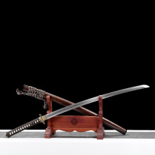 龙泉刀剑一体锻打日式指挥刀冷兵器真横手镇宅宝剑T10烧刃未开刃