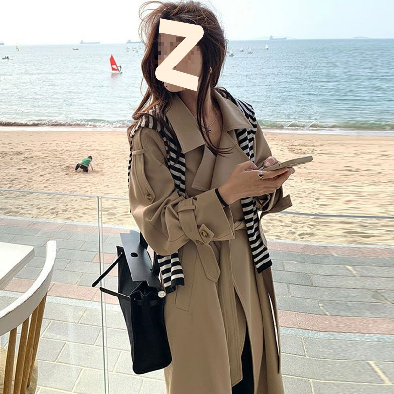 2025新款白色今年中长款风衣女感风衣外套女春秋流行垂感新款|undefined