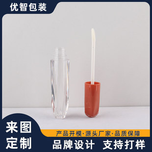 Processing and Customization of 6ml Lip Glaze Tube Packaging Materials, Transparent Tubes, Asymmetrical Lip Gloss, Lip Gloss, Lip Oil Tube Packaging Materials, Concealer Liquid Tubes