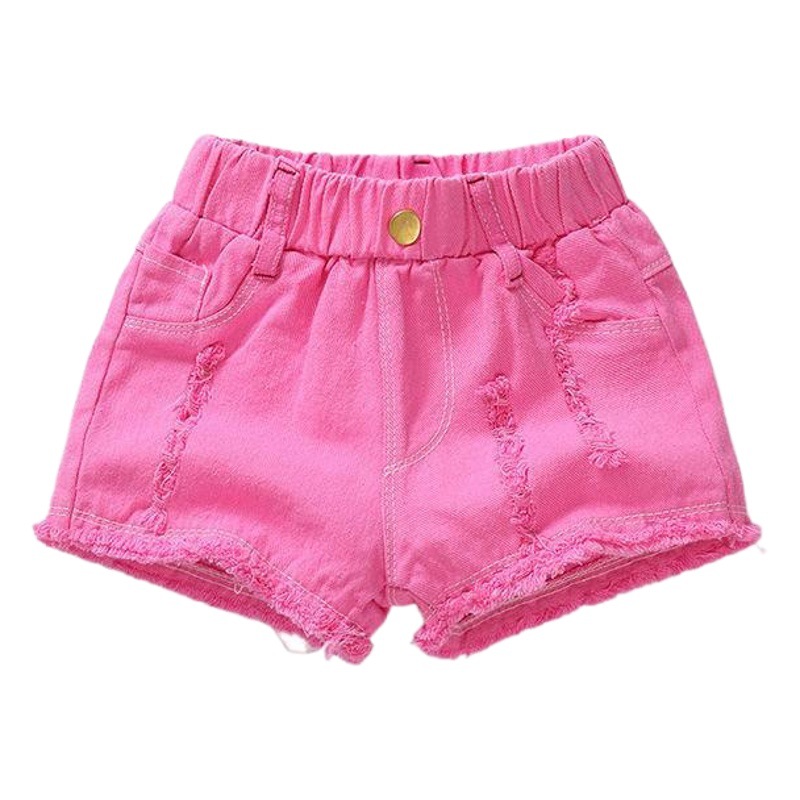 Pantalones cortos para niñas 2025 verano versión coreana de pantalones cortos de mezclilla delgados y delgados estilo occidental pantalones casuales de moda para niñas