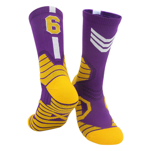 Factory digital professional basketball socks men's thickened mid-calf socks children's socks non-slip high-top towel bottom sports socks