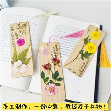 楠竹书签diy压花材料包植物标本押花真花古风儿童手开学季礼物