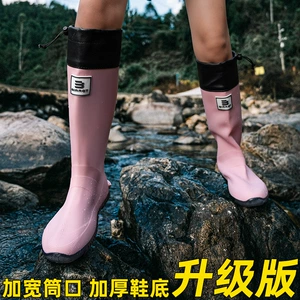 Xi Li Chasing Sea Rain Shoes Женские новинки 2025 года с длинными трубками, дождевые сапоги для походов в тропический лес, Wild Bird Association, сменные туфли на плоской подошве с высоким берцем для воды