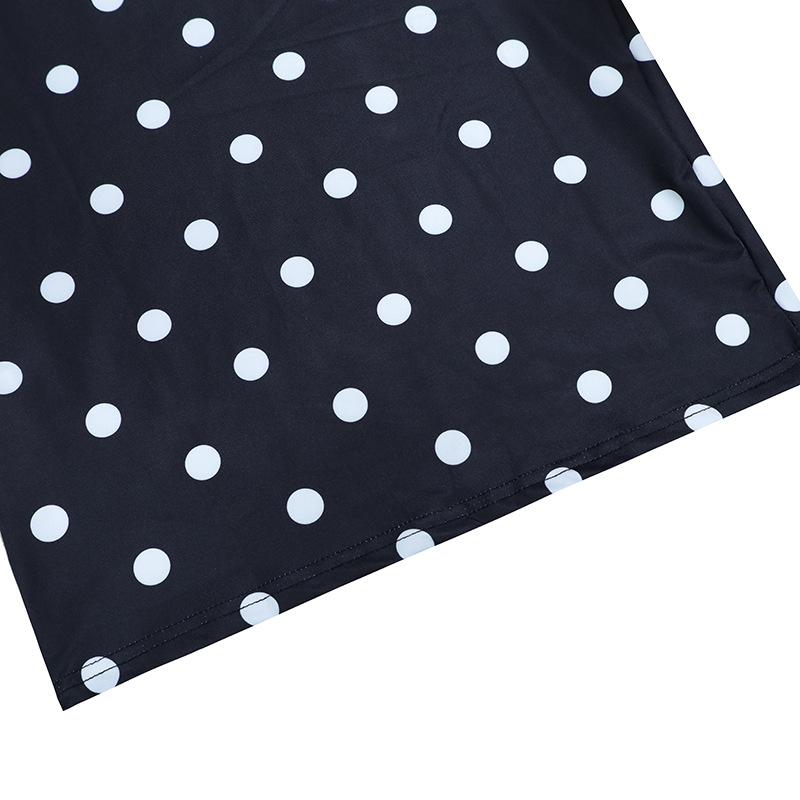 2025 Summer New European American Style Elegant Polka Dot Print Crop And Tank Top Two-Piece Set_ecoleips.com