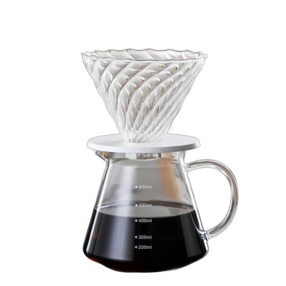 Factory in stock borosilicate glass coffee pot suit coffee set share pot coffee filter cup filter