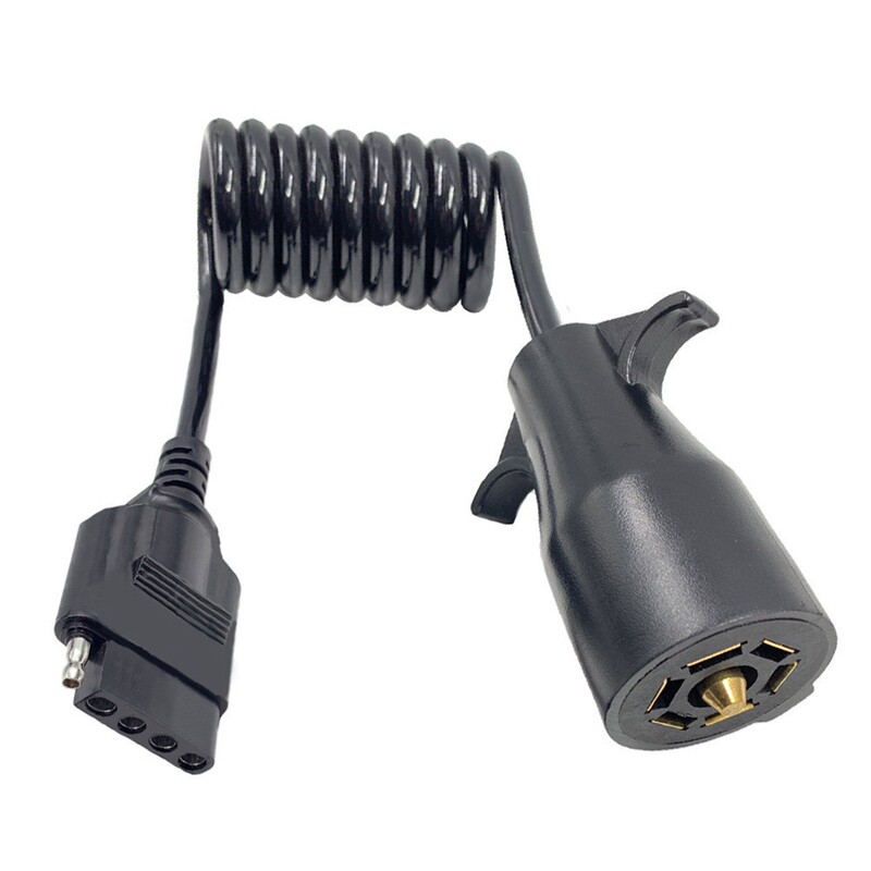 Wholesale American-Style 7-to-4 Spring Cord Converter 5-Foot Rv Trailer Tpu Socket Connection Adapter Power Cord Wholesale American-Style 7-to-4 Spring Cord Converter 5-Foot Rv Trailer Tpu Socket Connection Adapter Power Cord