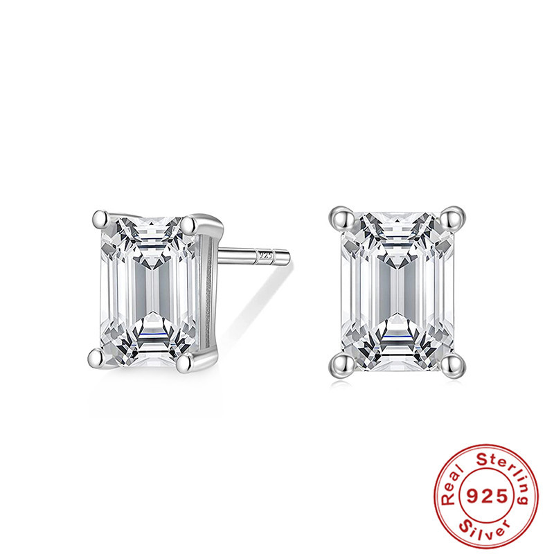 1 Pair Simple Style Geometric Plating Sterling Silver Ear Studs display picture 27