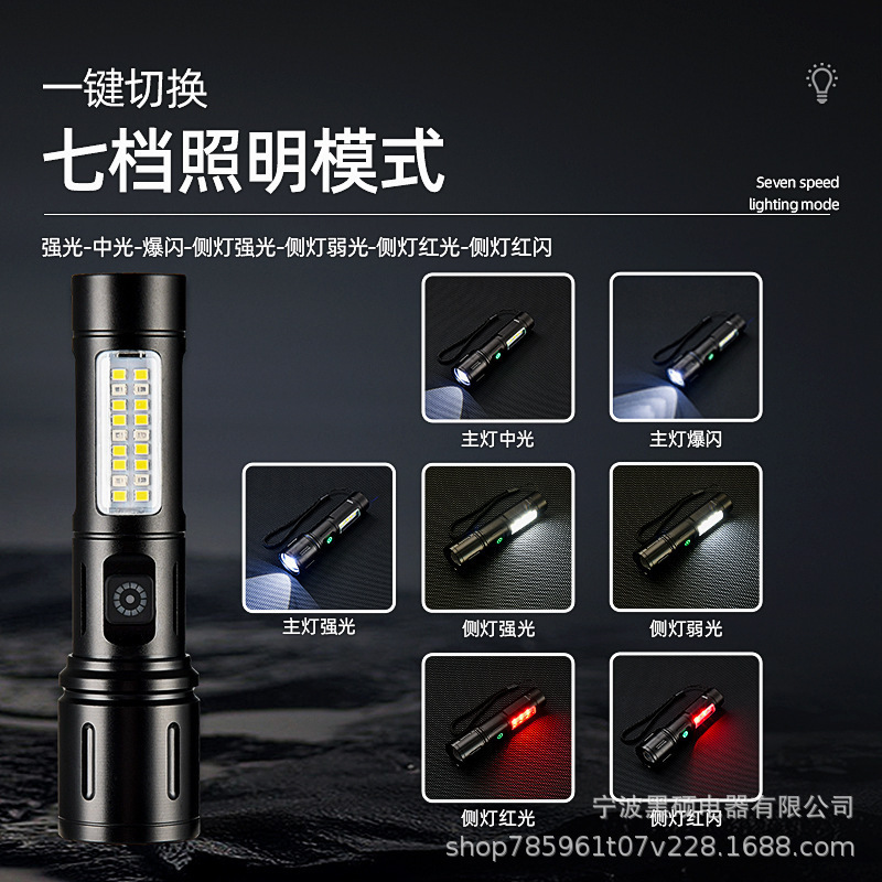 Nuevo portátil recargable al aire libre larga duración antorcha láser blanca lámpara de trabajo láser pistola de luz intensa antorcha súper brillante