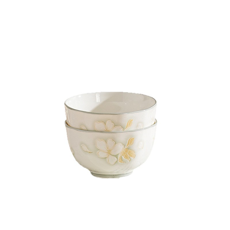 Bowl2025 nuevo juego de platos esmalte casero cubiertos de cerámica de color set de platos de alto valor combinado de platos de arroz