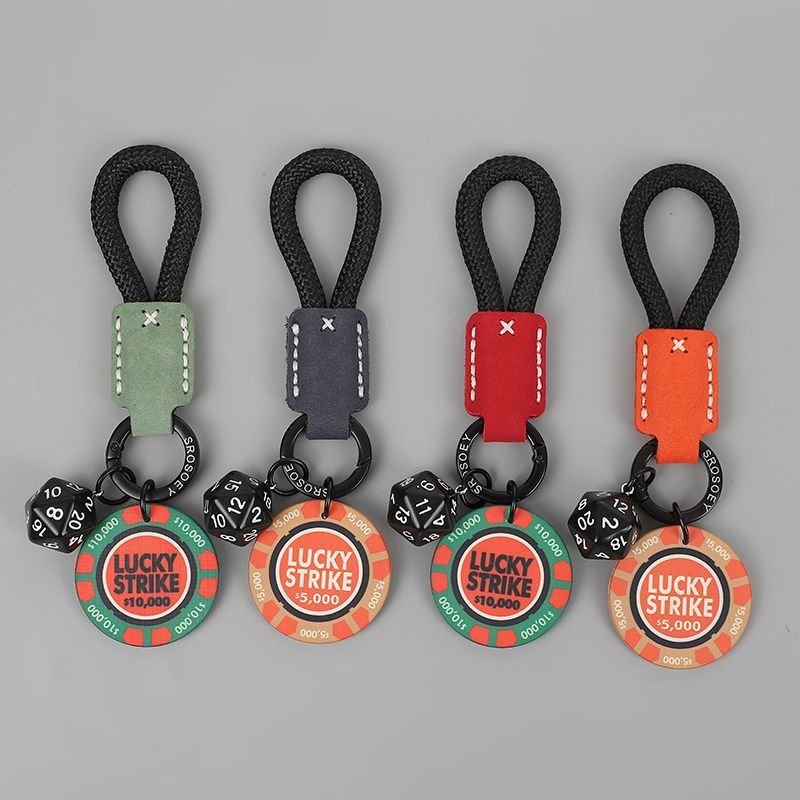 Lucky Charm Car Keychain Pendant for Men and Women, Couple Key Ring, Backpack Accessory, Small Gift