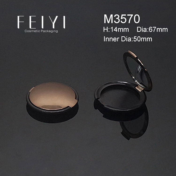 工厂批发 高雅设计带镜子化妆品塑料粉盒 粉饼盒彩妆包材  M3570