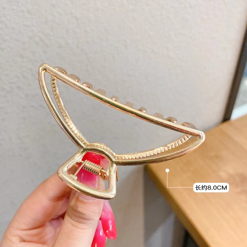 Pinzas para el cabello coreanas exquisitas y de alta gama para mujer, versátiles para peinados recogidos en la parte posterior de la cabeza, pinzas de tiburón, tamaño extragrande para cabello grueso, pinzas de garra, horquillas.