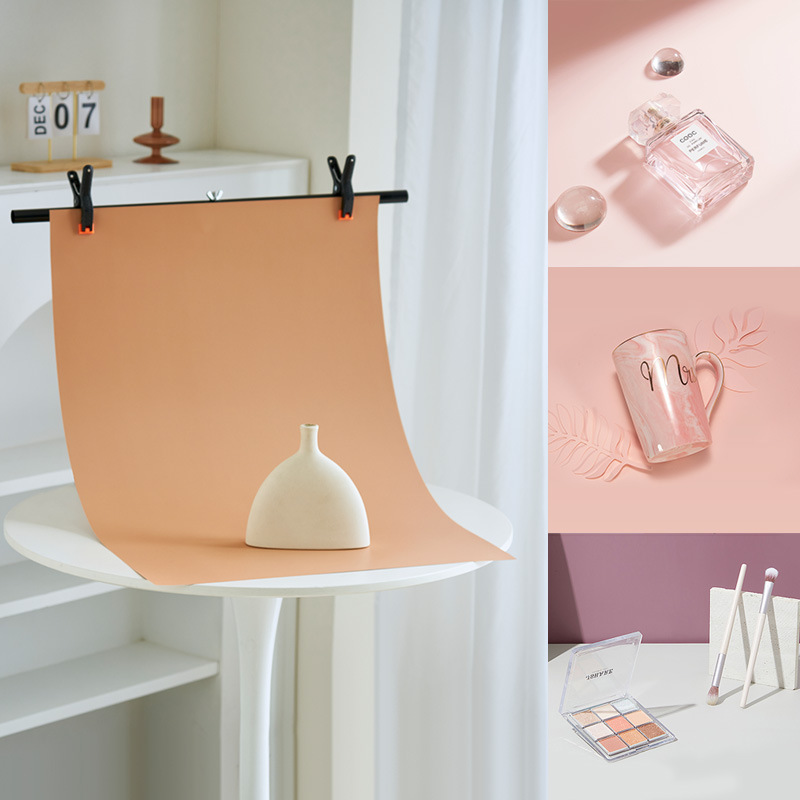 Double-Sided Background Paper Cardboard Pure Monochrome Still Life Products Makeup and Skin Care Products Photo Shooting Commercial Photography Props