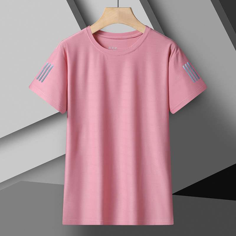 Ropa de secado rápido para hombres de manga corta de seda de hielo de verano extra grande, deportes y ocio, ropa de secado rápido para exteriores de gran tamaño transpirable, media manga para hombres image 17