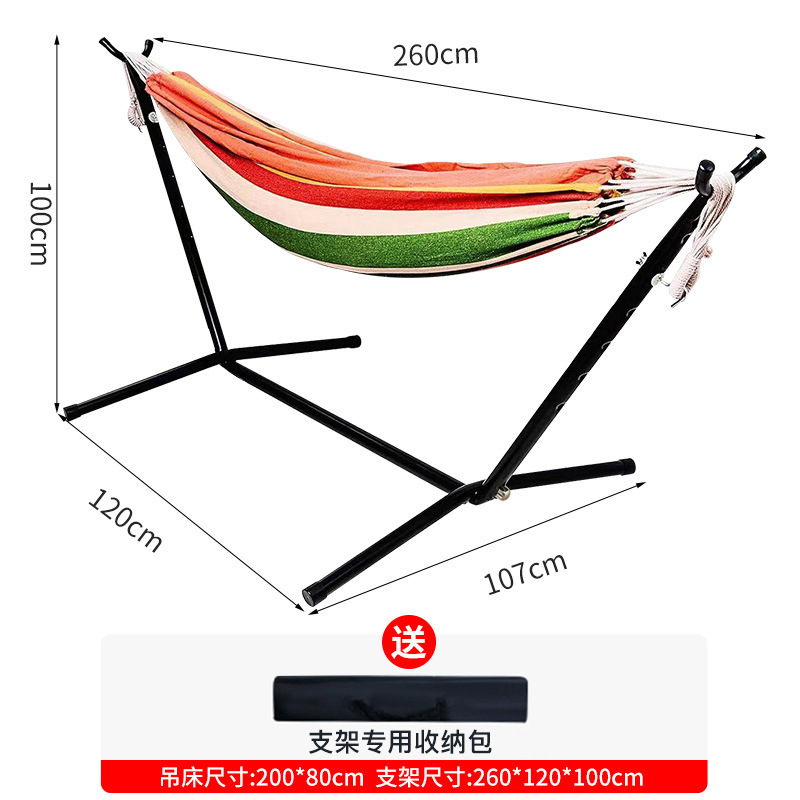 屋外スイングハンモックスタンド キャンプ用 シングル/ダブル キャンバス製 横転防止 ポータブル 分解可能 クロスボーダーキャンプ用ハンモック|undefined