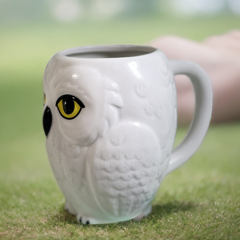 Taza de cerámica búho transfronteriza creativa Harry Potter taza de marca animal perimetral modelado taza de café adornamiento