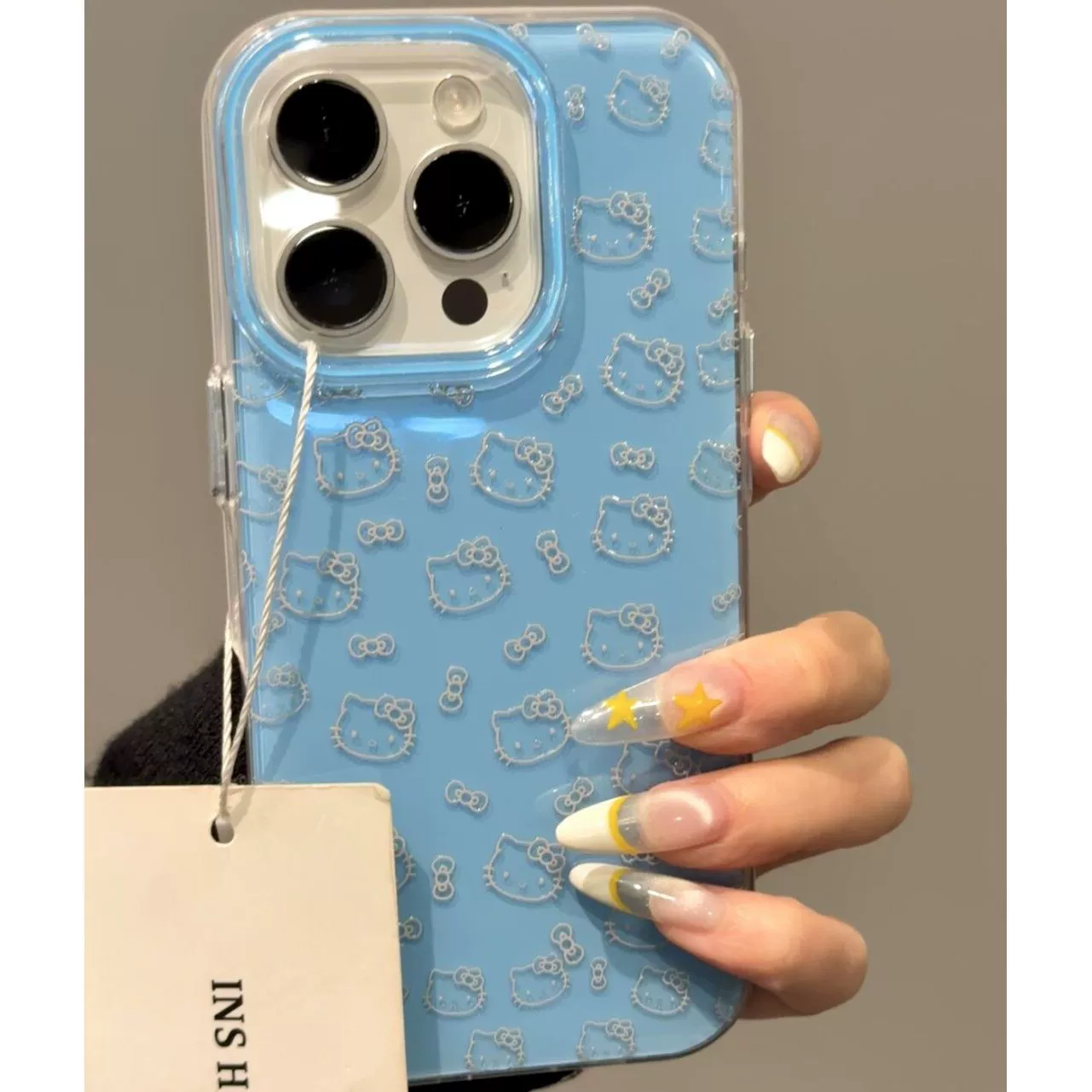 Чехол для телефона Hello Kitty для iPhone 11–17 Pro Max, дизайн с крупной дыркой IMD, мягкий TPU