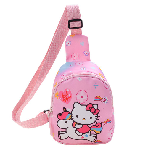 New foreign trade children's chest bag trendy cartoon Spider-Man boy's small shoulder bag cute girl's change small backpack wholesale