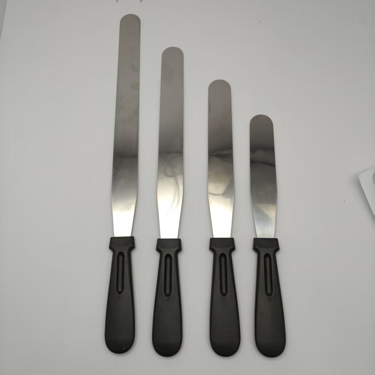 Espátula de acero inoxidable, herramientas para hornear y decorar, cuchillo desmoldeador de pasteles de 6-8-10 pulgadas con borde recto y plegable, raspador, cuchillo para postres image 4