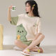 Pajamas Women's Summer Short-sleeved Thin Korean-style Sweet Cartoon Casual Home Clothes plus size Outwear Two-piece Suit