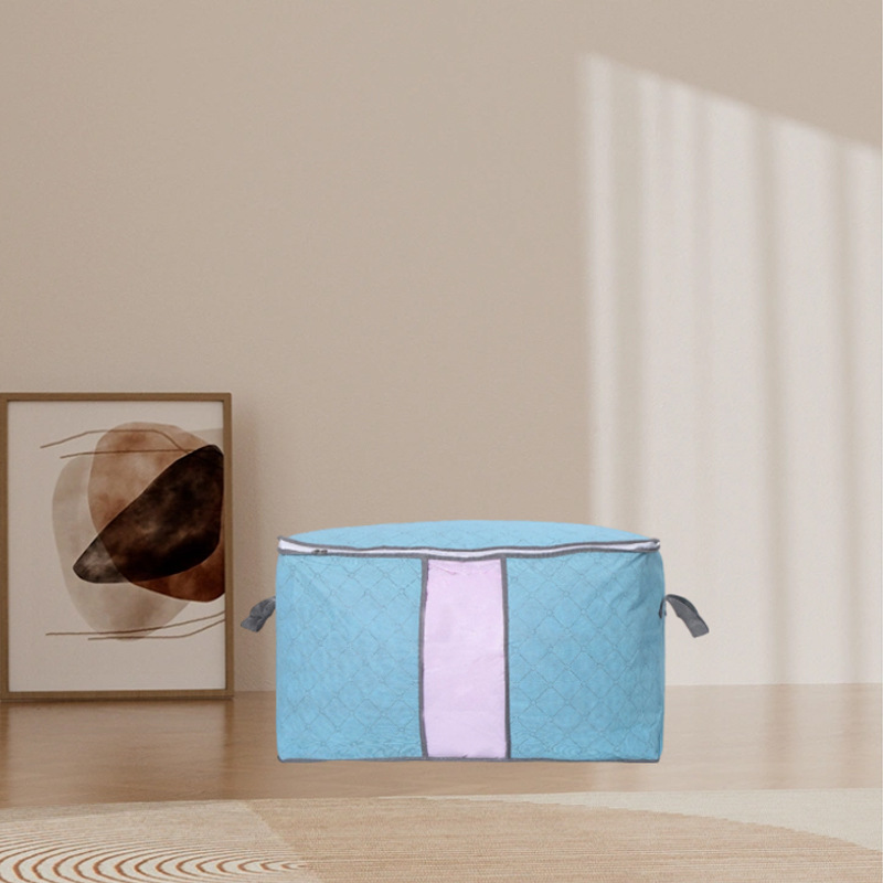 Bolsa de almacenamiento de ropa de carbón de bambú no tejido bolsa de algodón bolsa de colcha para el hogar acabado y movimiento bolsa de almacenamiento a prueba de polvo y humedad
