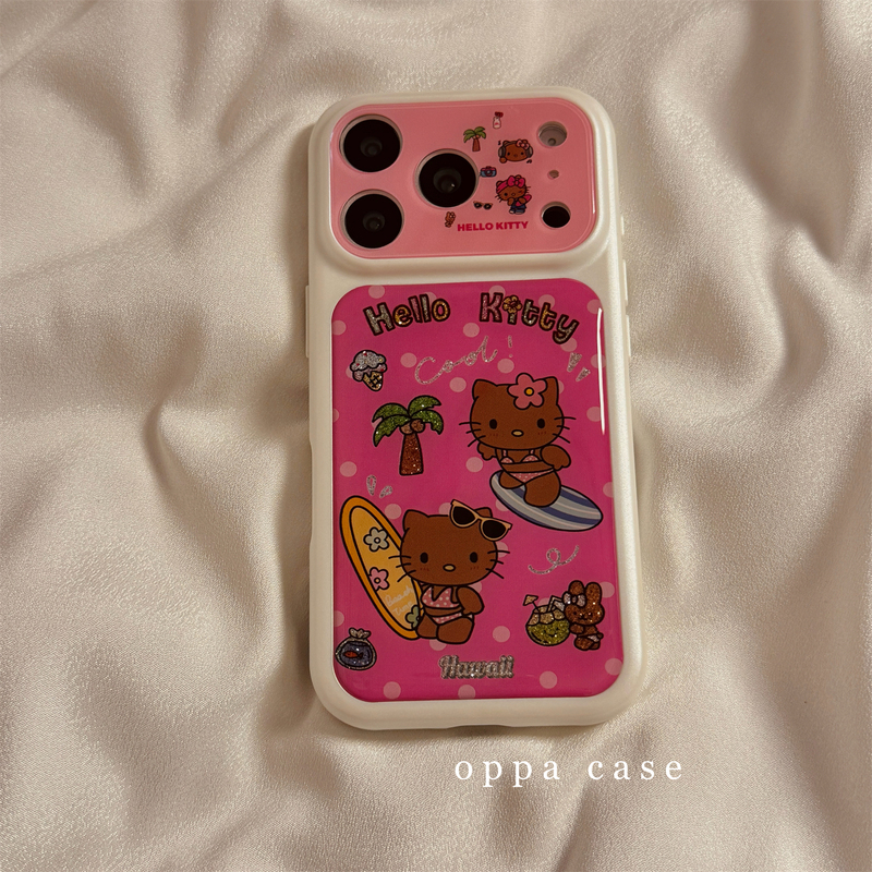 Summer Cute Surfing Black Leather Case Suitable for Apple 17Promax Mobile Phone Case Iphone17 New Model 15Pro Women's Model 1 Summer Cute Surfing Black Leather Case Suitable for Apple 17Promax Mobile Phone Case Iphone17 New Model 15Pro Women's Model 1