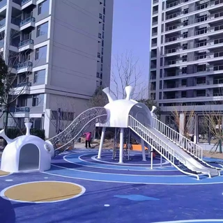 户外太空舱不锈钢滑梯非标大小儿童游乐设备室外无动力幼儿园设施