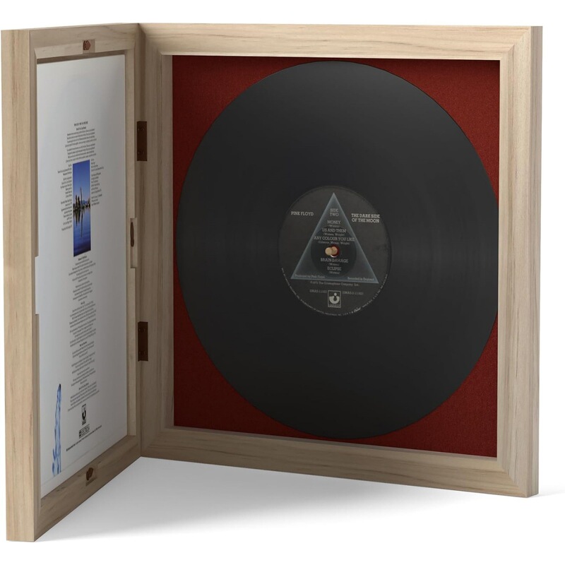 Light wood flip-top double-sided vinyl record display frame 12inch LP album wall-mounted music collection decorative frame Light wood flip-top double-sided vinyl record display frame 12inch LP album wall-mounted music collection decorative frame