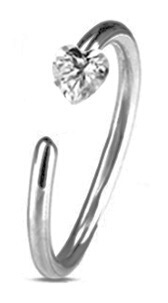 Gaibei European and American cross-border five-star heart-shaped square round stainless steel nose ring 0.8*8mm nose ring nose ornament