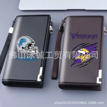 跨境爆款diy彩印个性化长款拉链照片彩印男休闲零钱包父亲节钱包