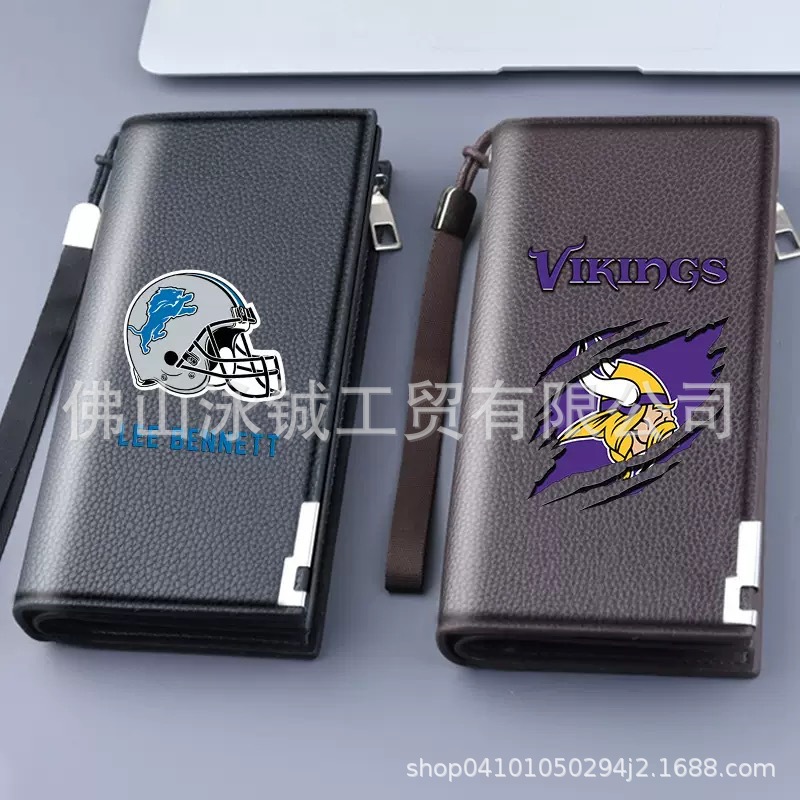 跨境爆款diy彩印个性化长款拉链照片彩印男休闲零钱包父亲节钱包