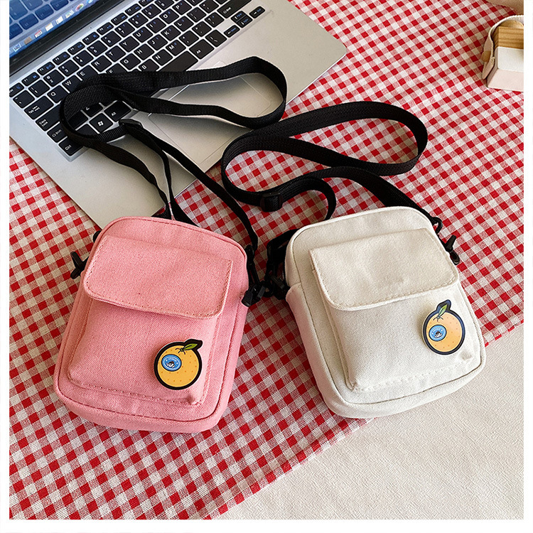 112g Weight Sewing Thread Fashion Element Zipper Closure Type Single Shoulder Strap Strap Type Square Bag Bags Type Casual Occasion Canvas Material Fruit, Solid Color Pattern All Seasons Season Women's Gender Streetwear Style Square Shape Small Size Women's Small Canvas Fruit Solid Color Streetwear Sewing Thread Square Zipper Square Bag 19